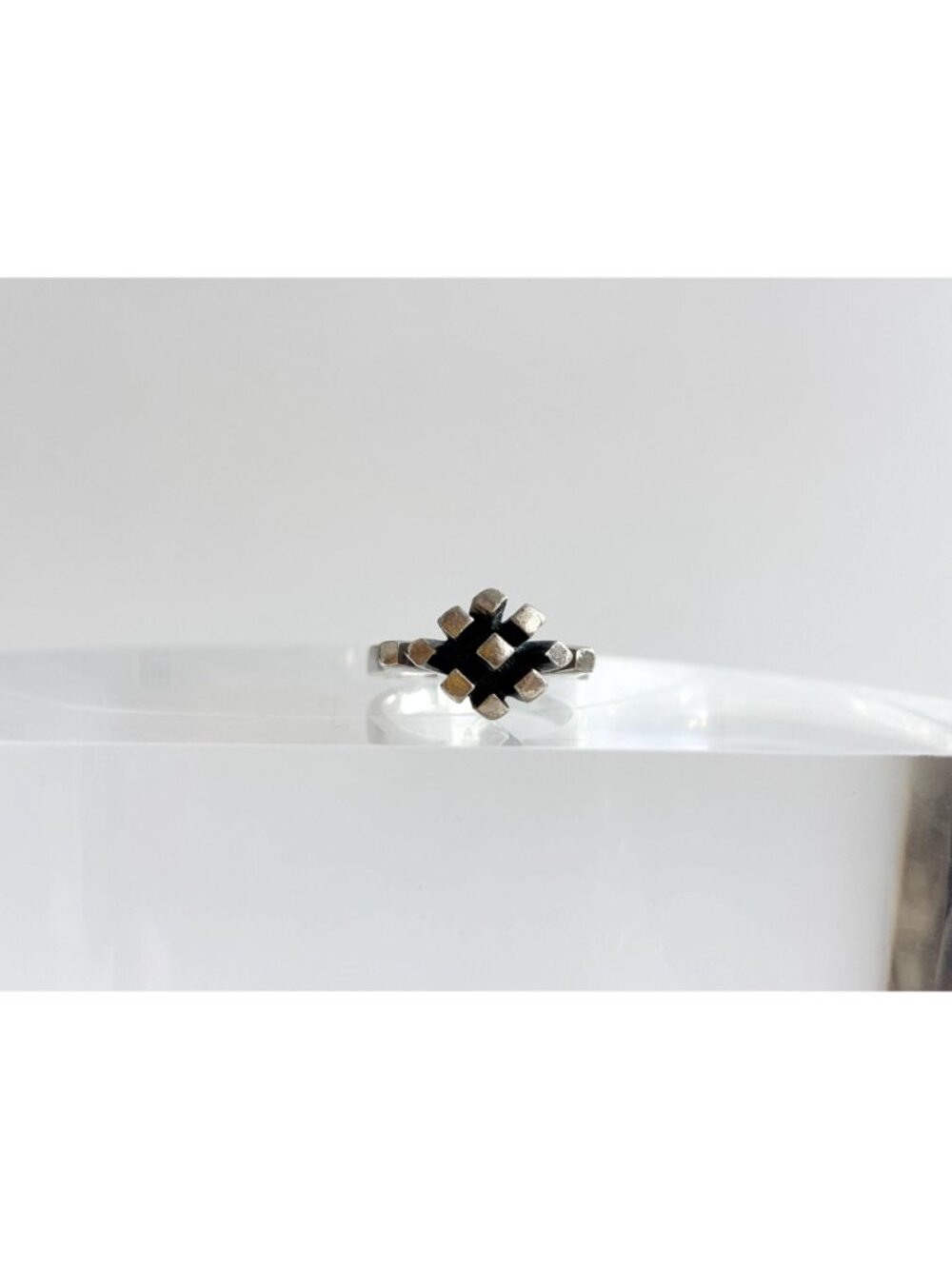 Brutalist Danish Made 1950's Classic Sterling Silver 925 Vintage Ring - sz 6 - Picture 16 of 16